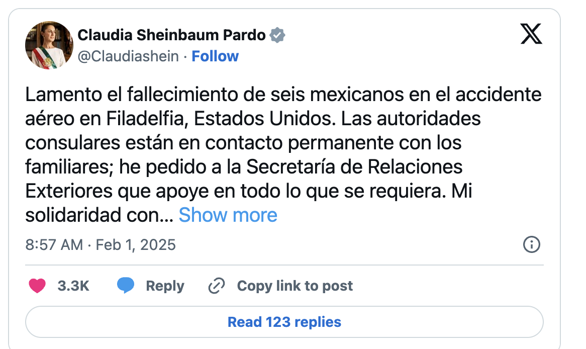 归乡之旅变噩梦！慈善资助女孩搭乘医疗专机，30秒起飞后坠毁费城东北区！机上6名墨西哥籍人员全部遇难